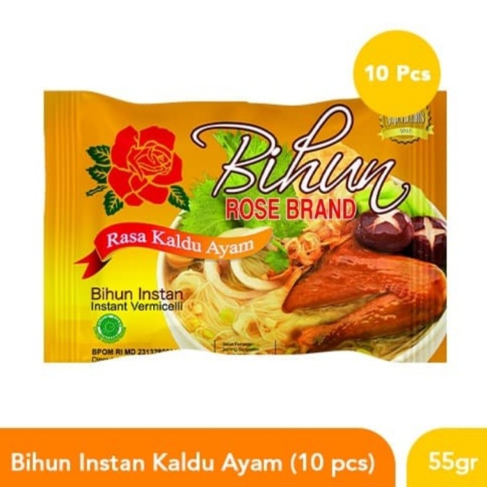

soun-bihun- paket bihun rosebrand rose brand rasa kaldu ayam instant 10pcs 10 pcs -bihun-soun.