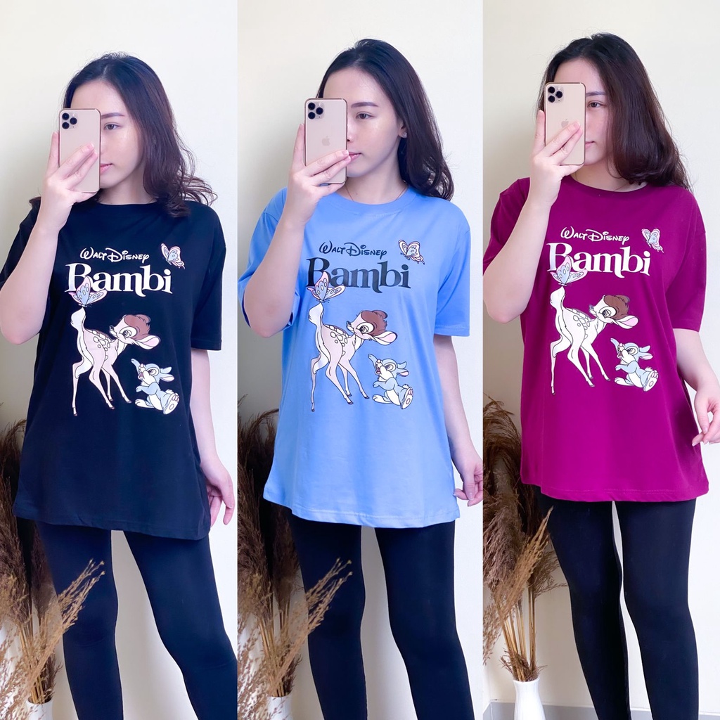 Kaos Wanita Oversize Bahan Cotton Atasan Wanita Jumbo XXL Kaos Lengan Pendek