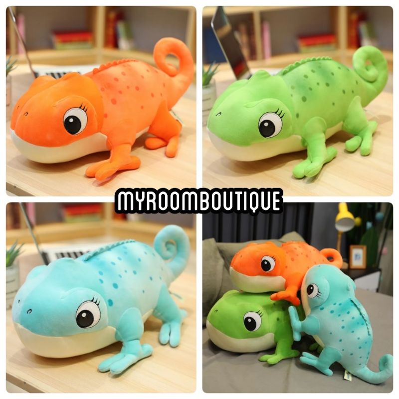 Boneka Chamelion Karakter Iguana Bunglon Anak Cute