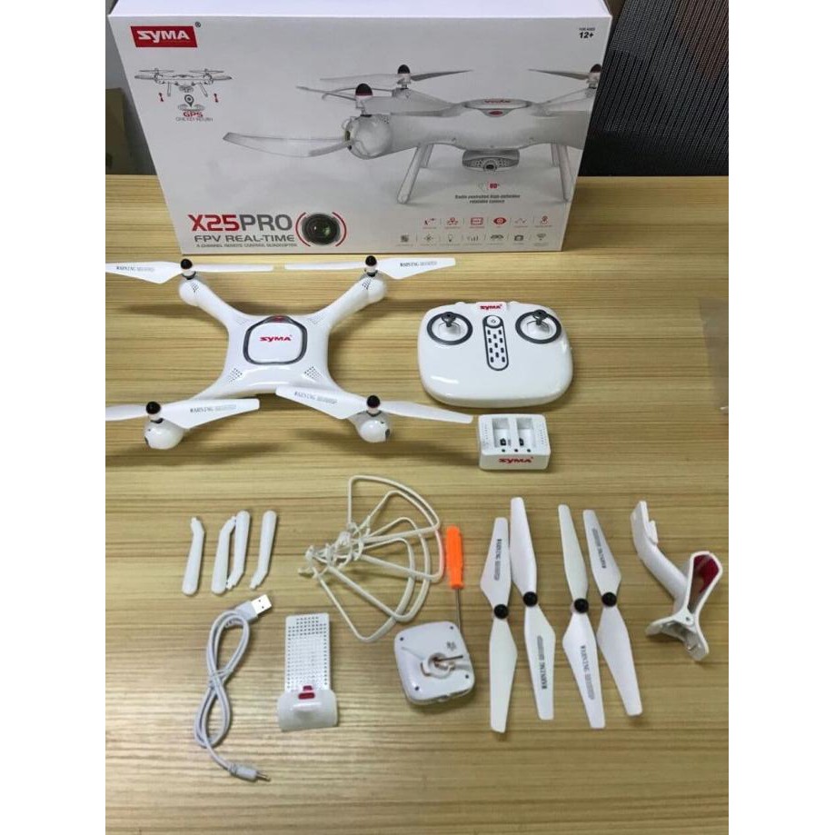 Drone Syma X25 Pro Wifi Fpv Double Gps Follow Me Mode 720P Camera Hd