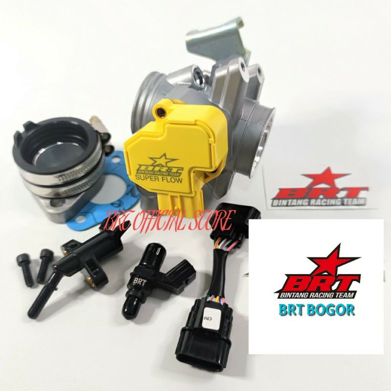 TB BRT CRF THROTTLE BODY BRT CRF SUPER FLOW MEDIUM SINGLE INJECTOR CRF 150 BRT BOGOR ORIGINAL BRT