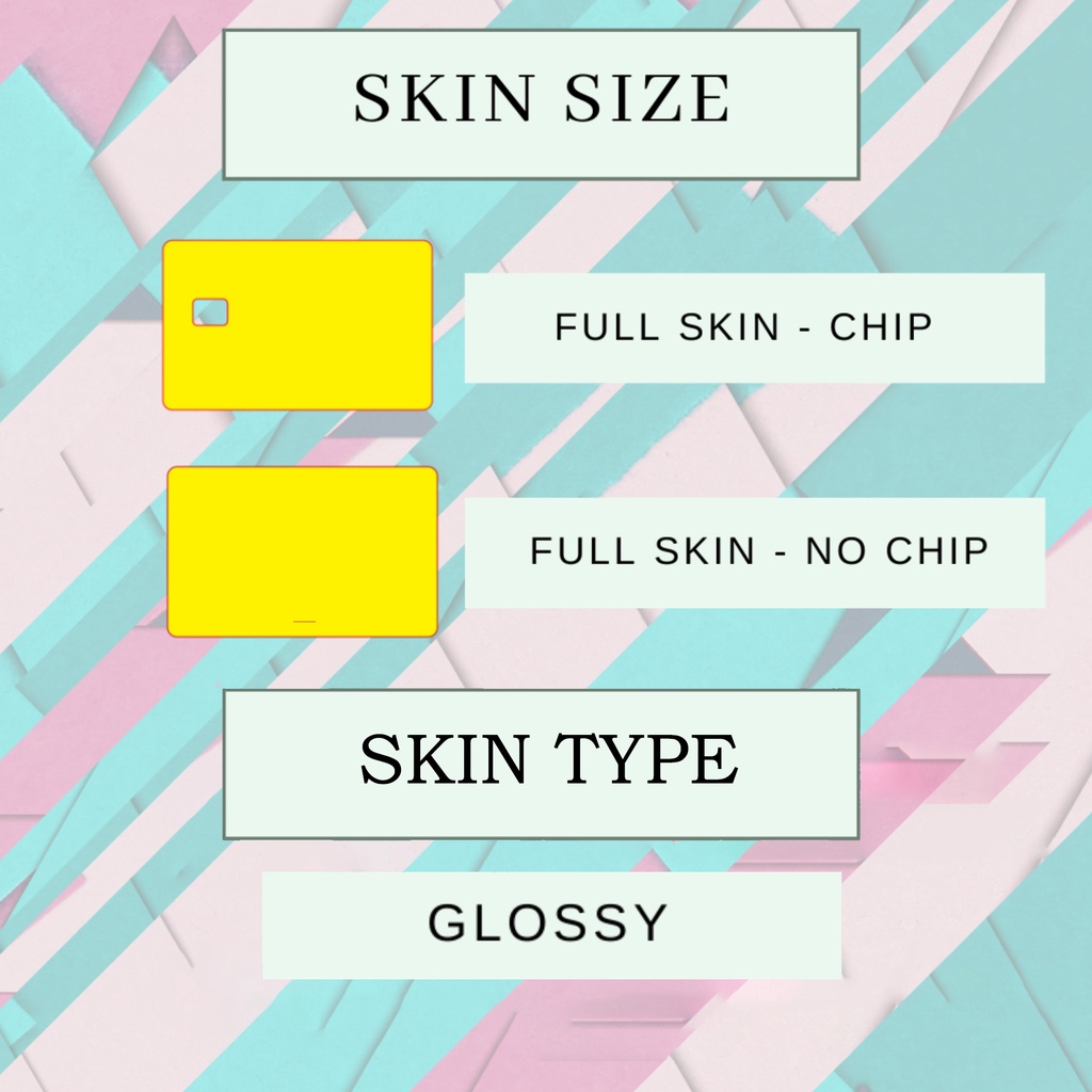 BANK CARD HOLOGRAM SERIES 2 - Card Cover Skin Sticker - PLIATA Stiker Kartu ATM, E-Money, E-Toll