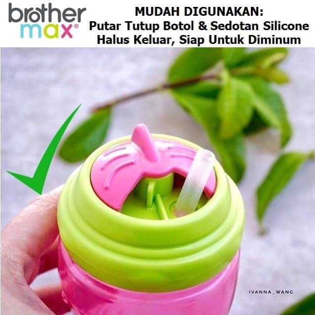 Brother max twist and go sipper 360ml - botol minum