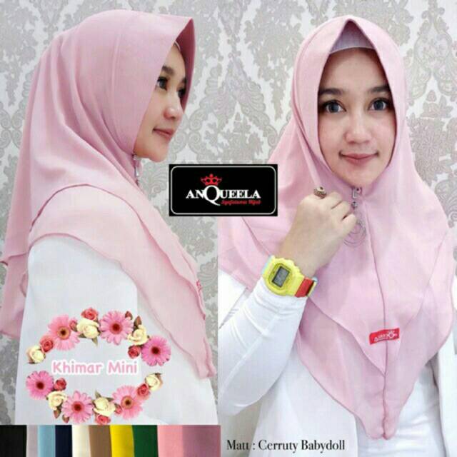 Anqueela Jilbab Mini Khimar | Kerudung Instan | bergo wanita muslim