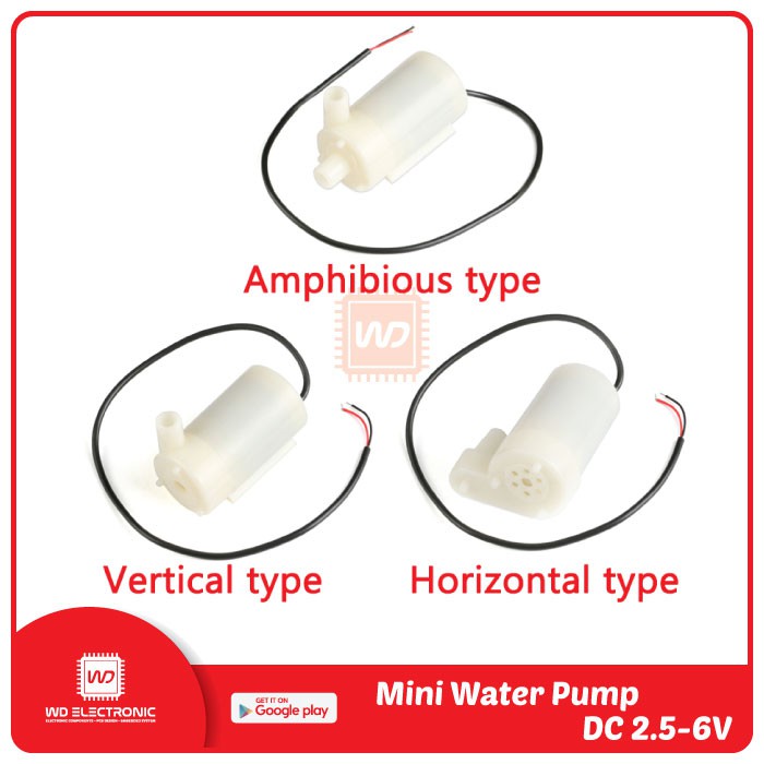 Water Pump DC 2.5-6V Mini Micro Submersible Water Pump 120L/H