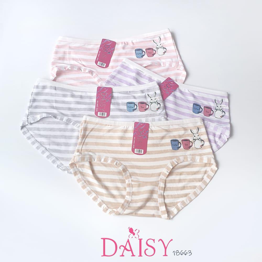 3PCS CD DAISY REMAJA/ ANAK/ ABG MOTIF POLKADOT SALUR CELANA DALAM MENSTRUASI M L