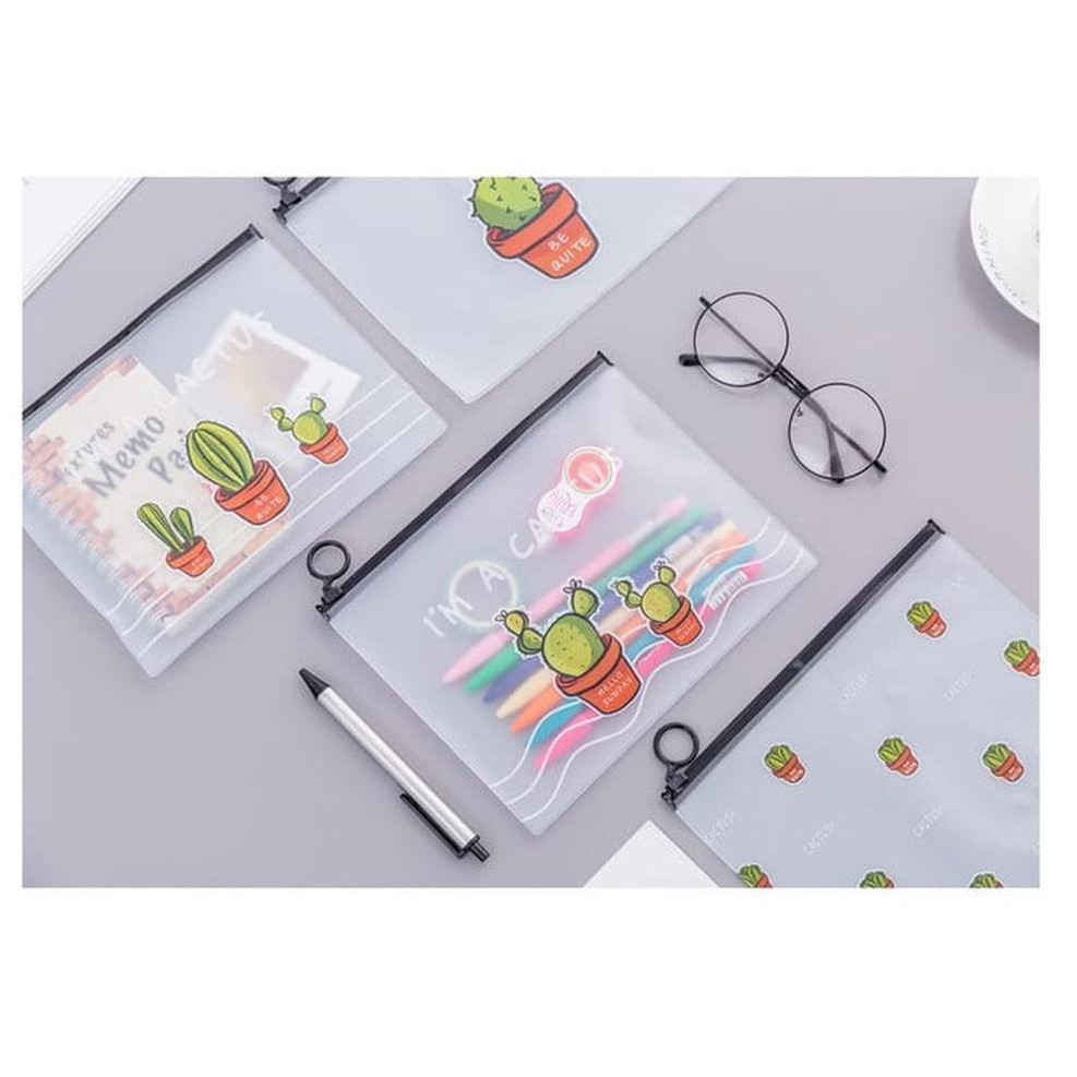 

Promo PF02 Korean Castus PVC Transparant Stationery A5 File Folder - satu castus Limited