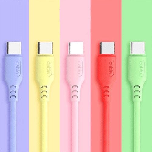 Kabel Charger/Data For  Android Type Micro Type C Type Lightning Semua Merk Hp USB Macaron