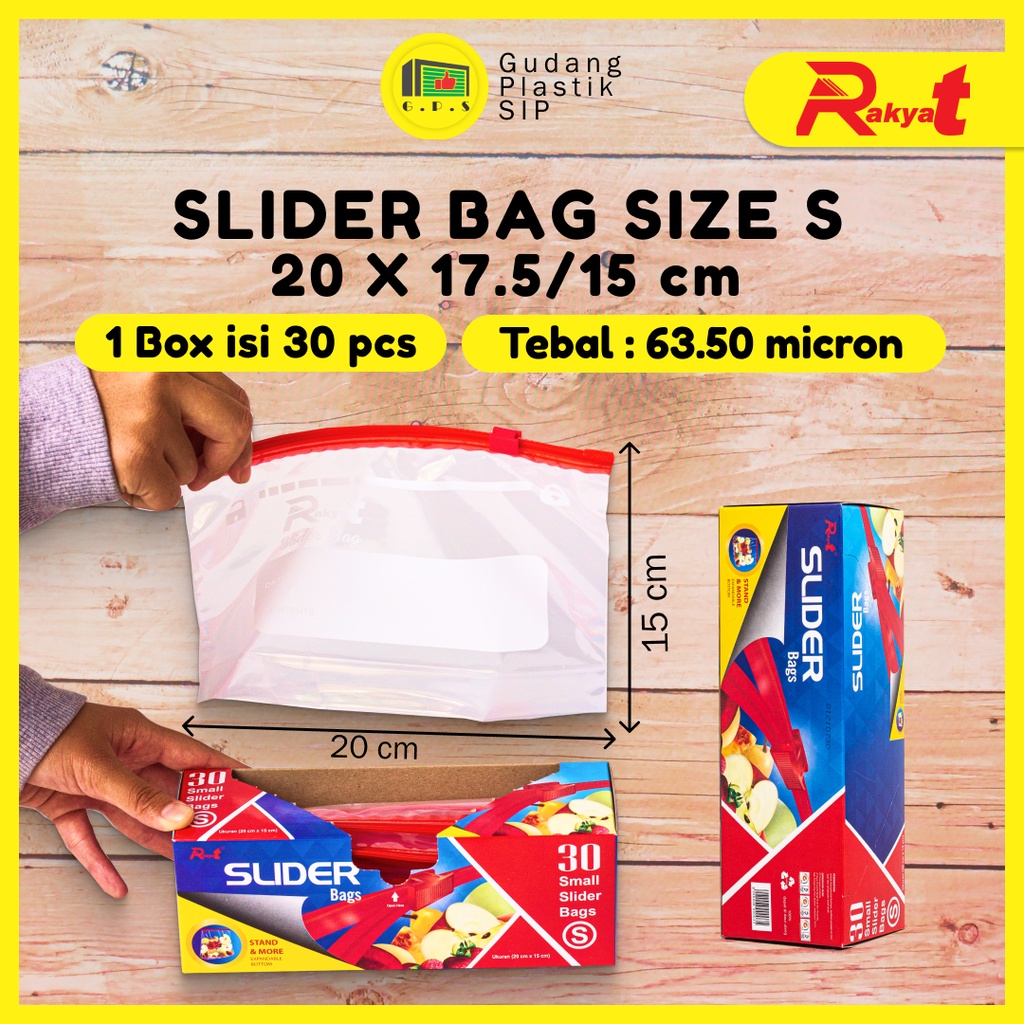 Rakyat Zipperbag / Sliderbag Uk Small 20X15 cm (30 Pcs)