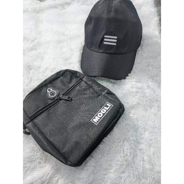 Hampers kado ulang tahun pria sling bag plus topi premium || kado simple pria