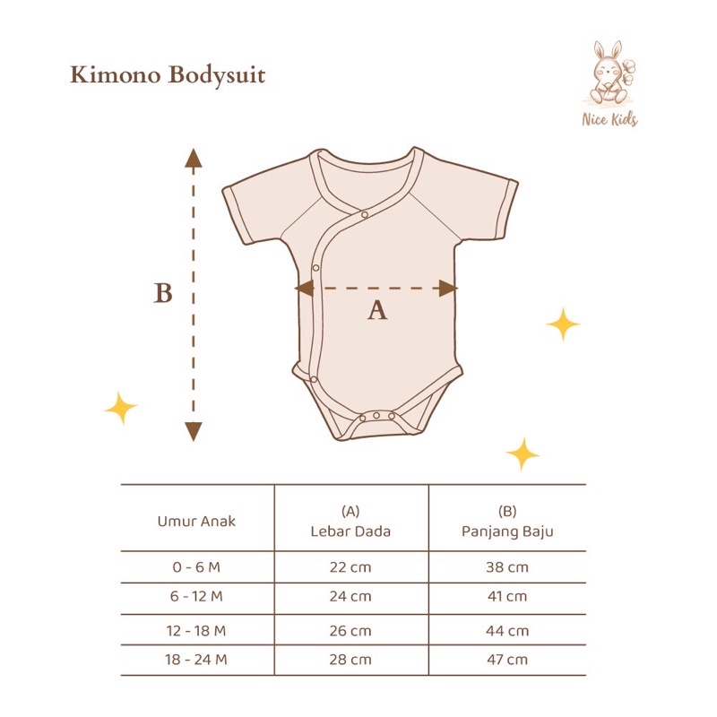 Nice Kids Kimono Bodysuit NB-2thn / Jumper Kimono Bayi