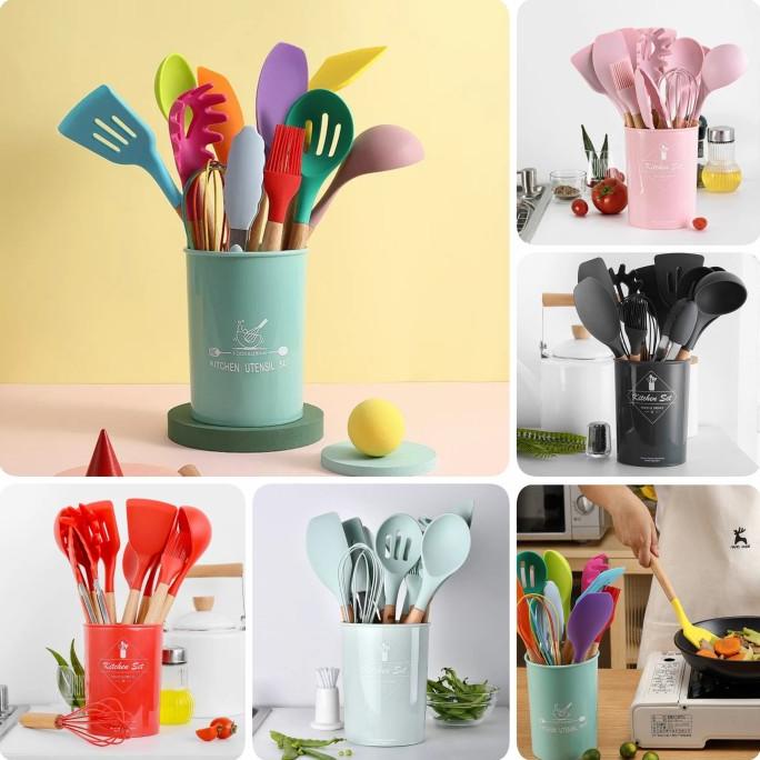 Silikon Utensil Peralatan Masak Silicone Utensil Set 11 Pcs Sutil