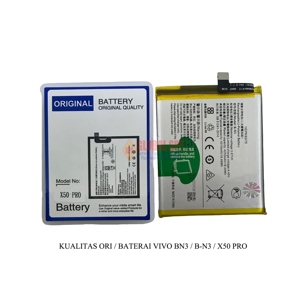 KUALITAS ORI / BATERAI VIVO BN3 / BATERE B-N3 / BATRE VIVO B-N3 / X50 PRO