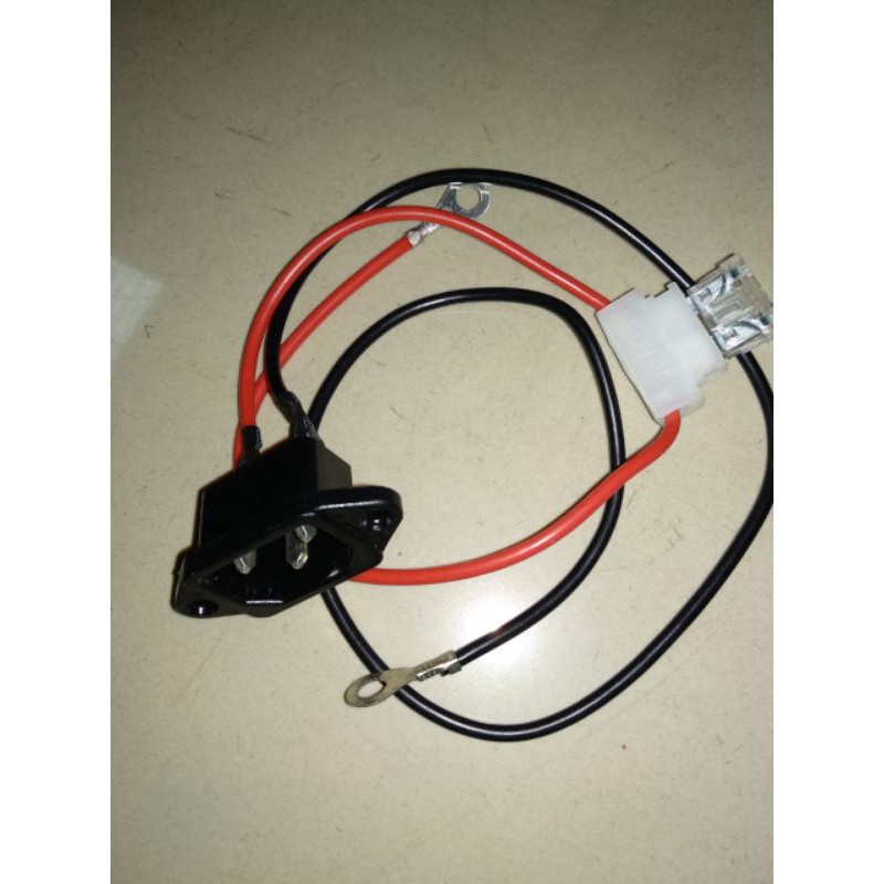 lubang charger - soket aki sepeda listrik indobike + sekring