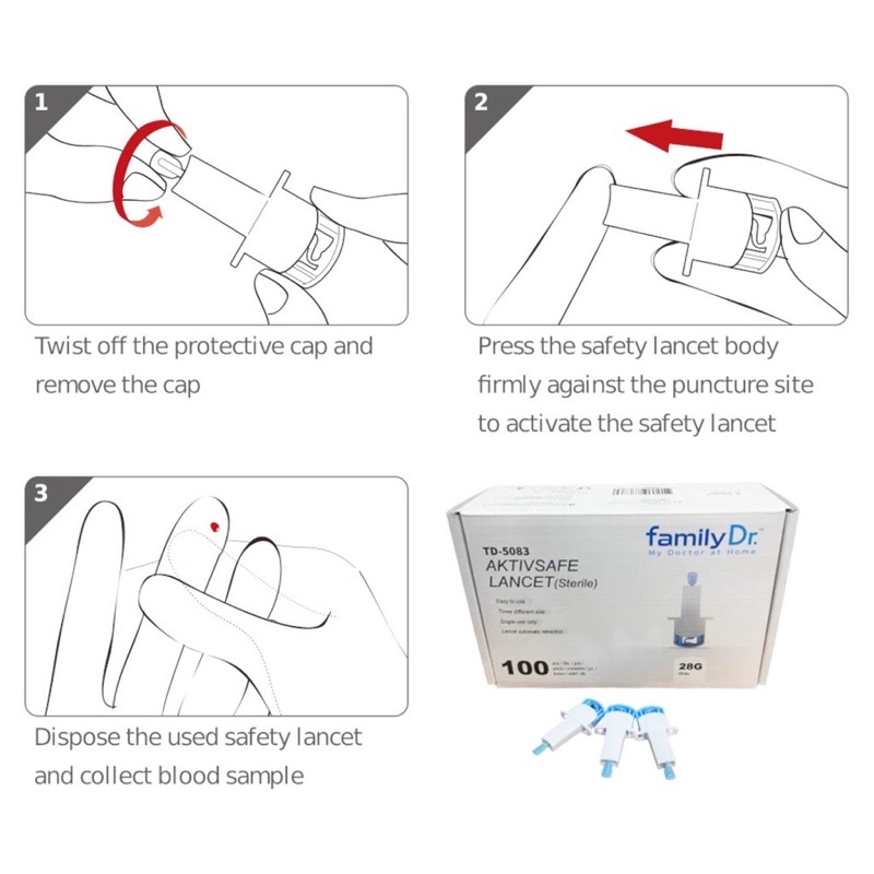 lancet Family Dr aktivsafe 100 pcs 28g