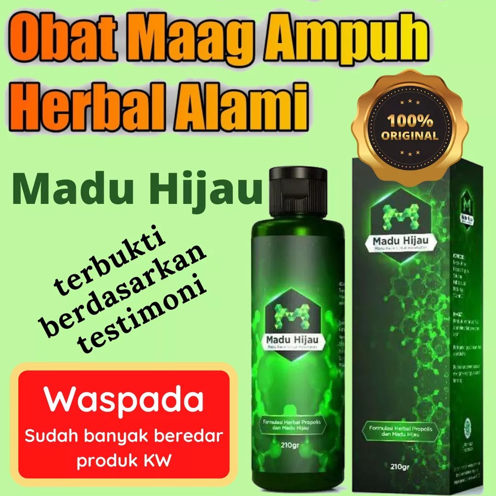 Madu Hijau Herbal Asam Lambung Asli Ori 100% Halal BPOM