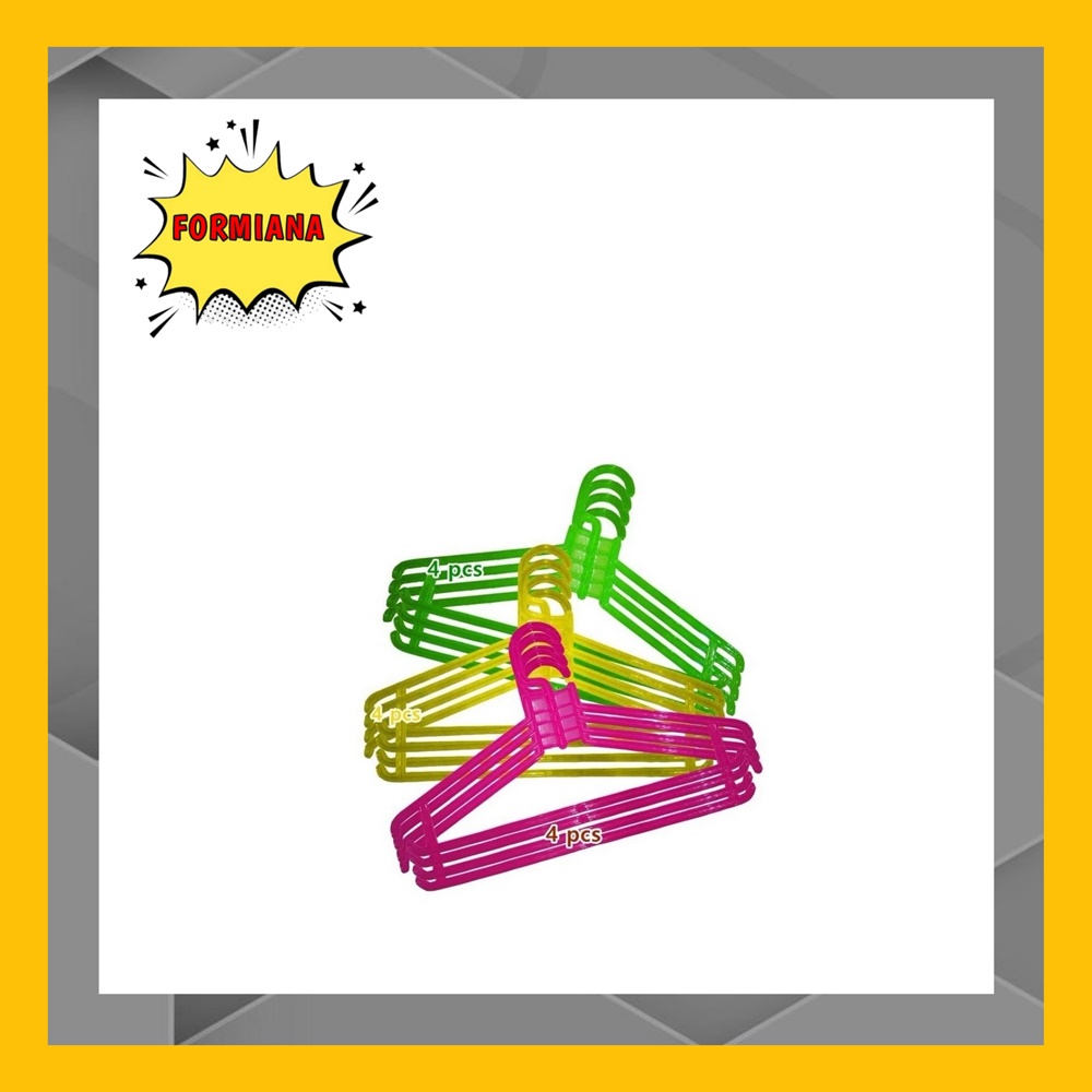 FM - Hanger Pakaian Dewasa Mercury Pelangi - 6 Pcs / Hanger pakaian WARNA BESAR