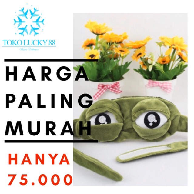 IMPORT Sleep Mask Frog 3D penutup mata travel