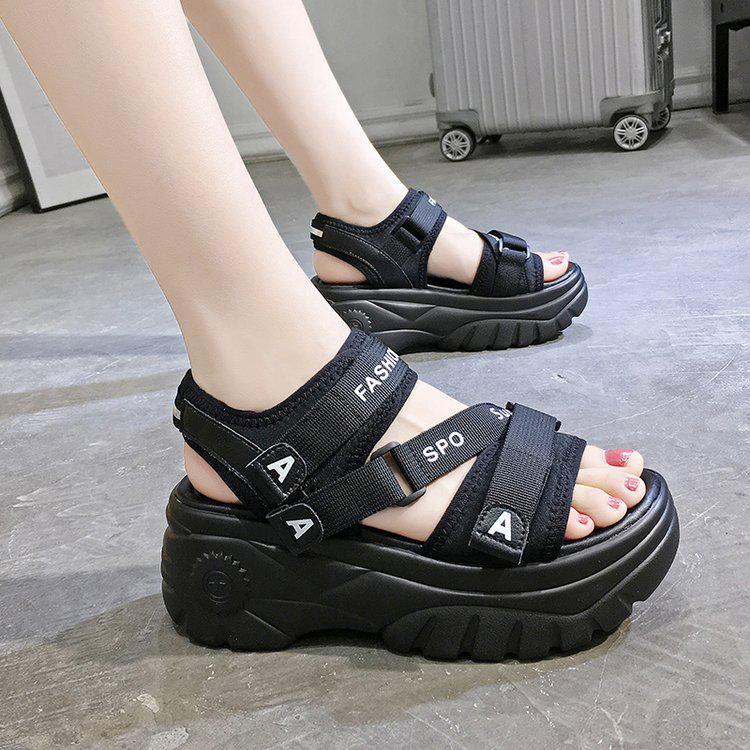 Ielgy Sepatu  Sandal  Platform dengan Sol Tebal untuk Wanita  