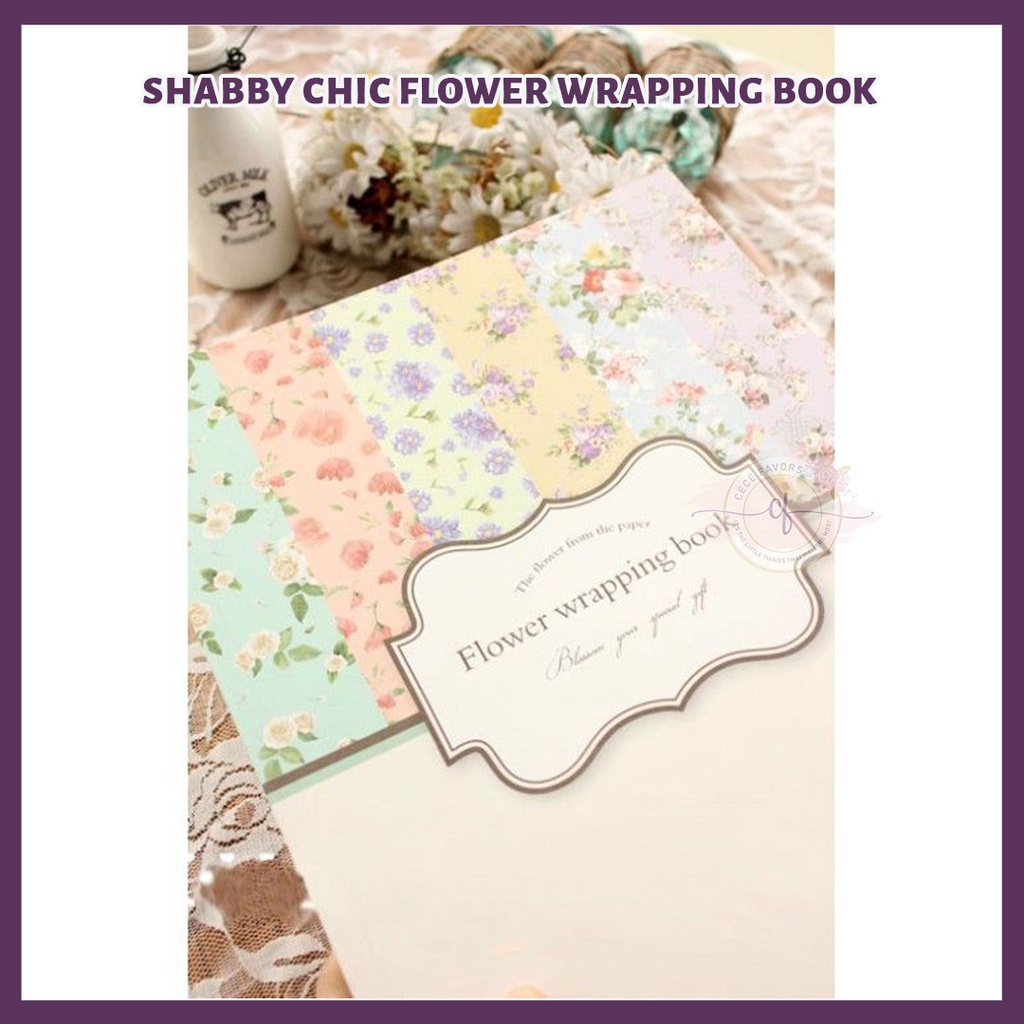 

Kertas Kado Wrapping Paper Shabby Chic Flower Wrapping Book