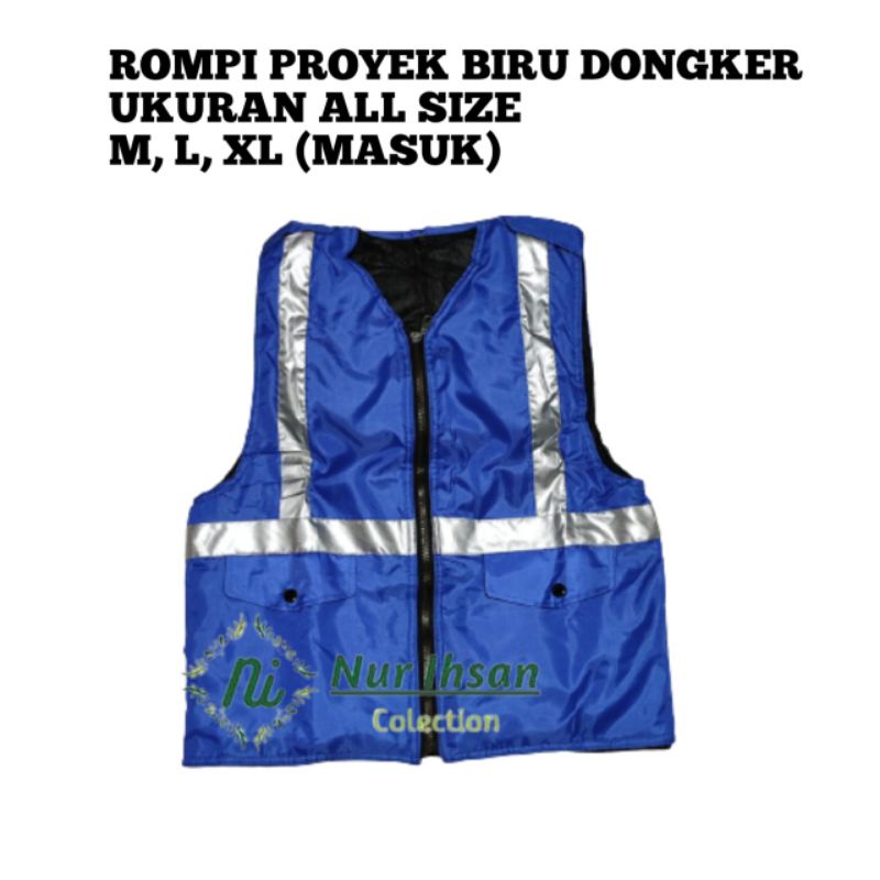 Rompi proyek / Rompi safety warna biru dongker