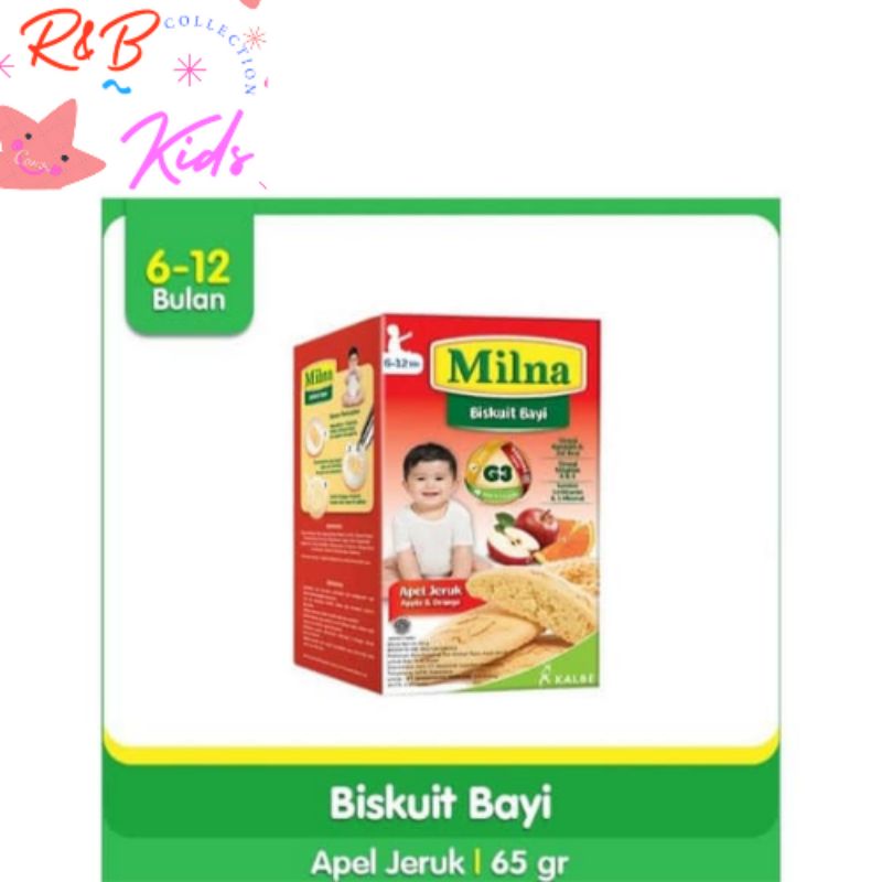 

MILNA Biskuit Bayi Apel & Jeruk 65 gr