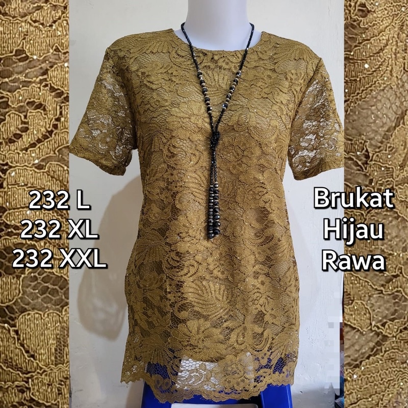 Atasan Brukat - Blouse Brukat Vany-Hijau Rawa