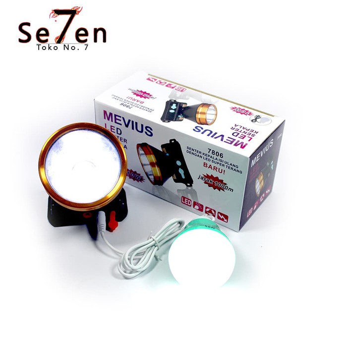 tko281 Senter Kepala LED MEVIUS 7806 + Bonus Bohlam Lampu Emergency