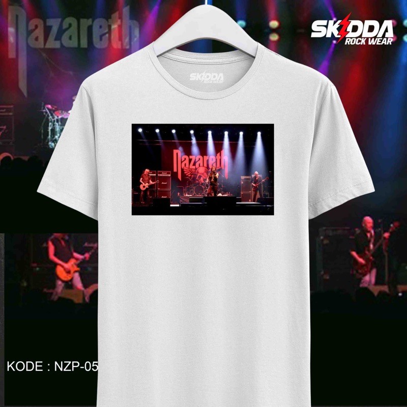 T Shirt Kaos Band Rock NAZARETH - NZP05 - Premium White NSA