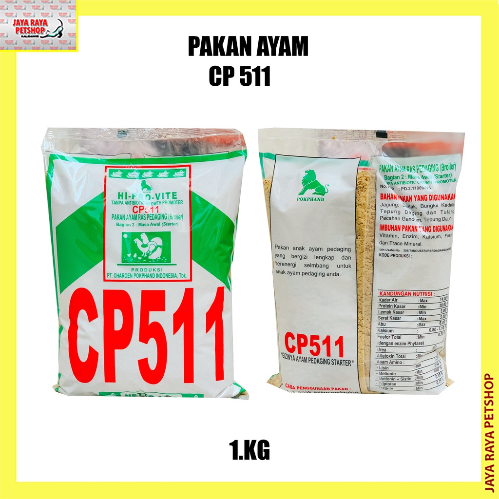 CP 511 Pakan Ayam 1 Kg