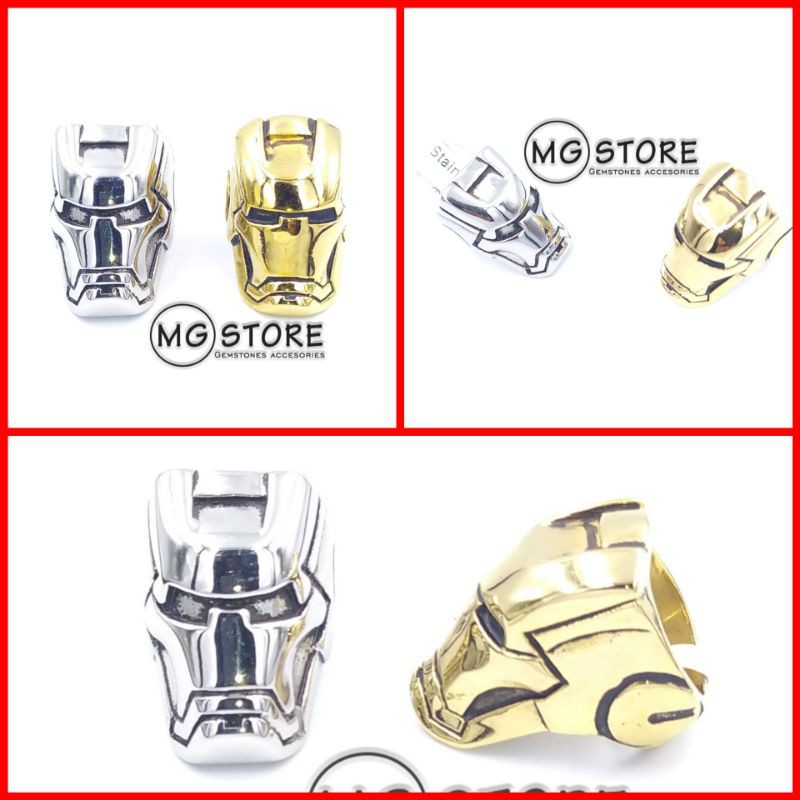 Ring skull punk karakter cincin pria titanium ring tengkorak