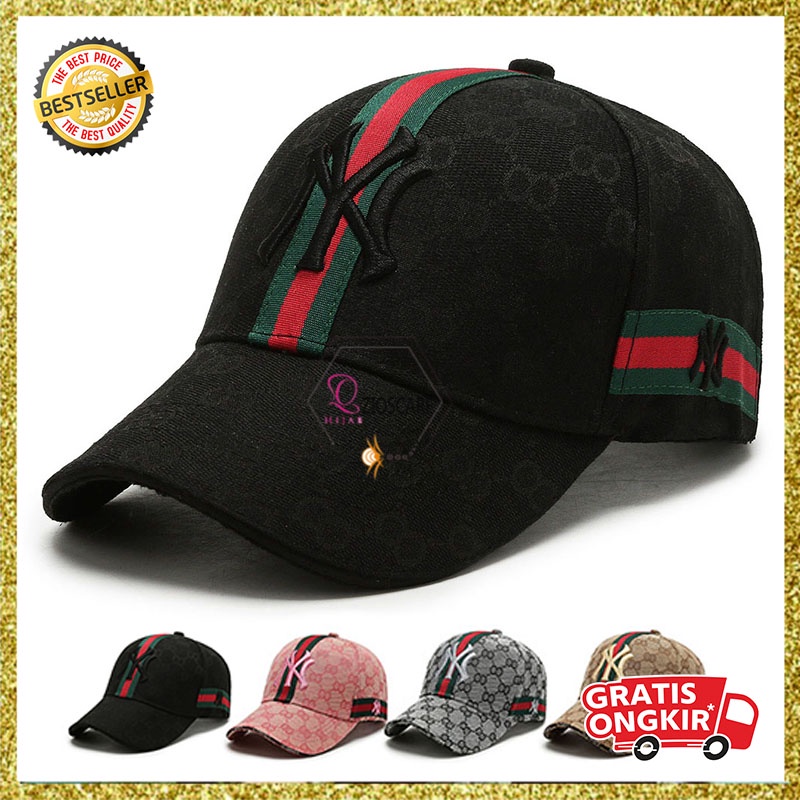 Topi Pria Wanita Baseball Dewasa Korea Motif NY GC Casual Fashion Stylish Kualitas Import BSAC