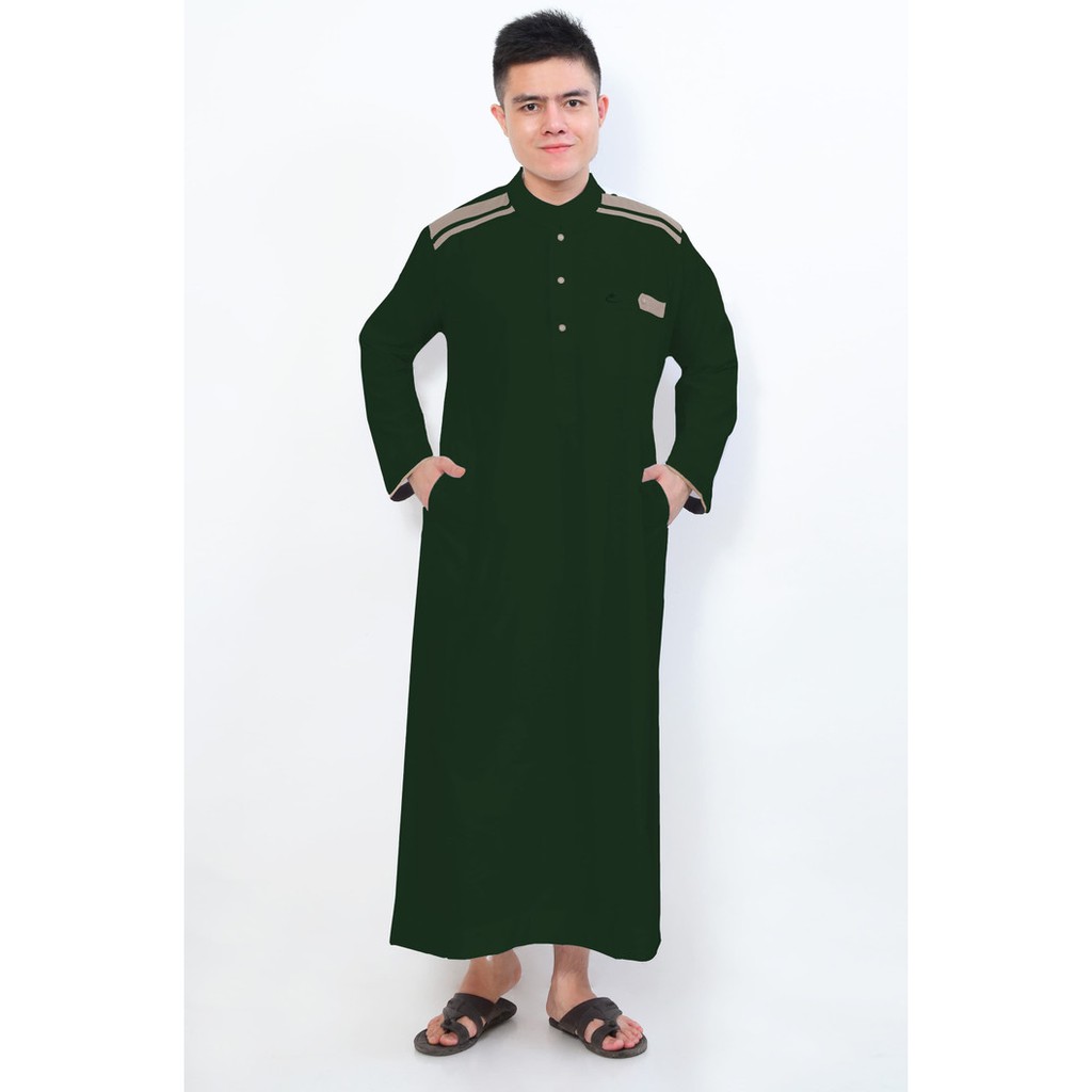 MURAH BAJU  KOKO  PANJANG BORDIR KOMBINASI FASHION MUSLIM 