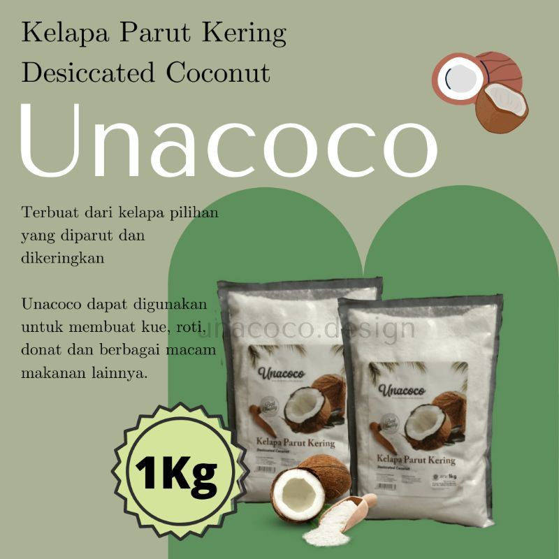 

Kelapa Kering Desiccated Coconut Unacoco 1Kg
