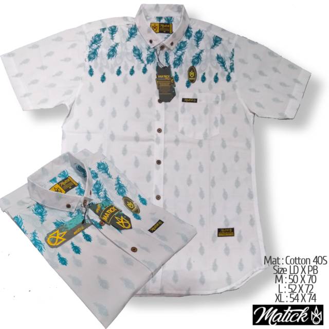 Kemeja Matick lengan pendek