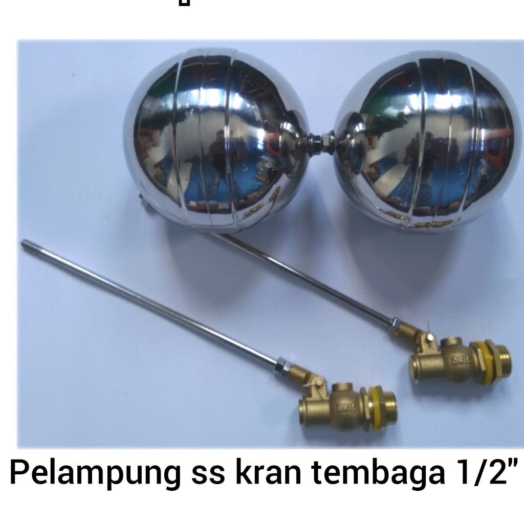 (AI) Pelampung Stansless Steel Kran Tembaga 1/2"/ Pelampung Otomatis Tangki Toren Tandon