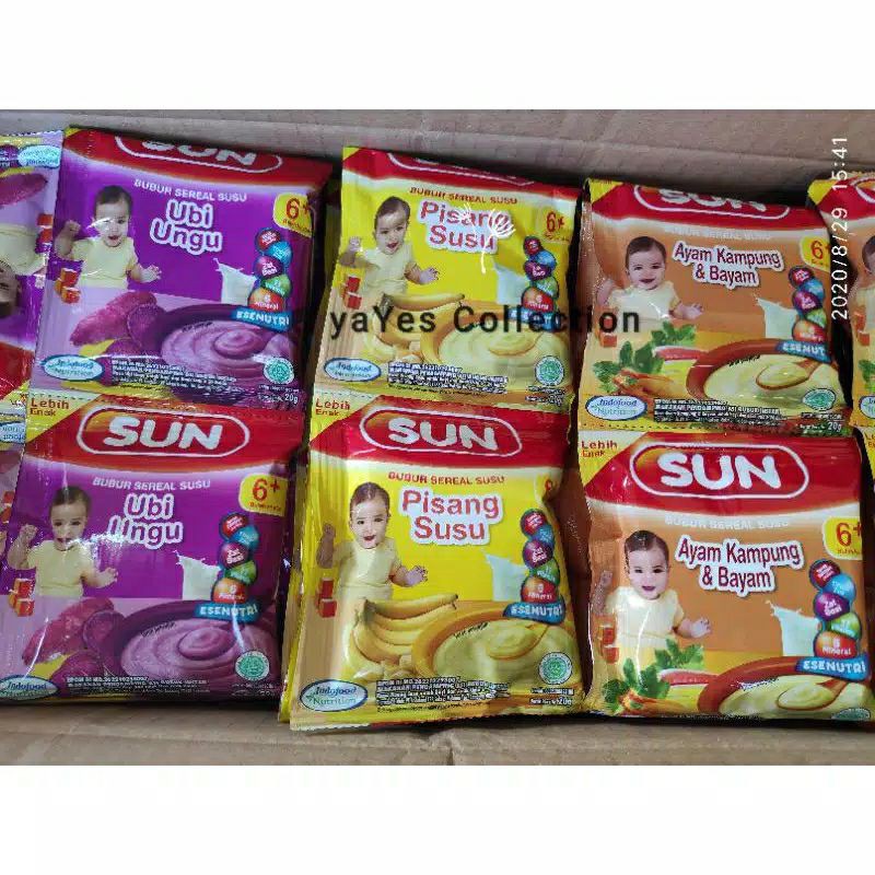 COD Sun Bubur bayi lanjutan Sereal Makanan pendamping ASI baby 6+ kemasan Renceng sachet