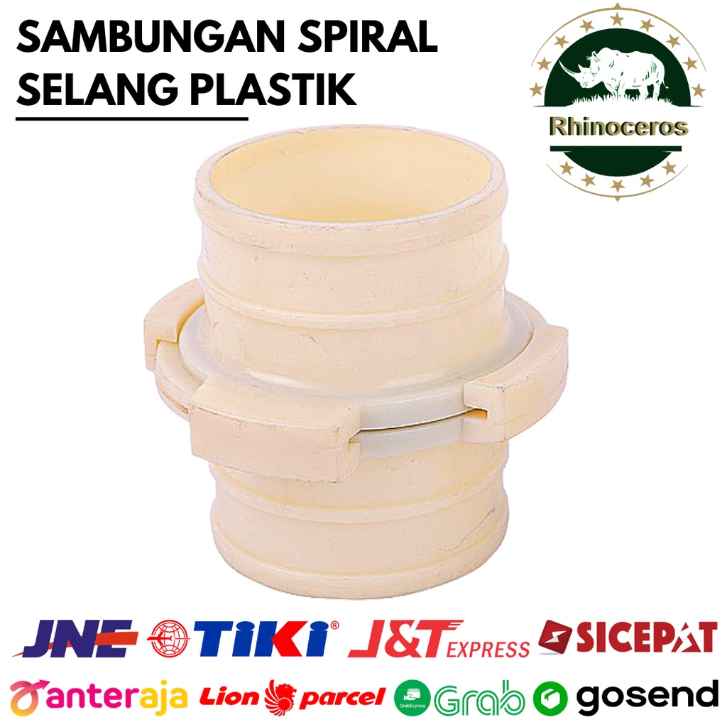 Sambungan Spiral Selang Drip Sambungan Selang Irigasi 2- 4Inch Plastik