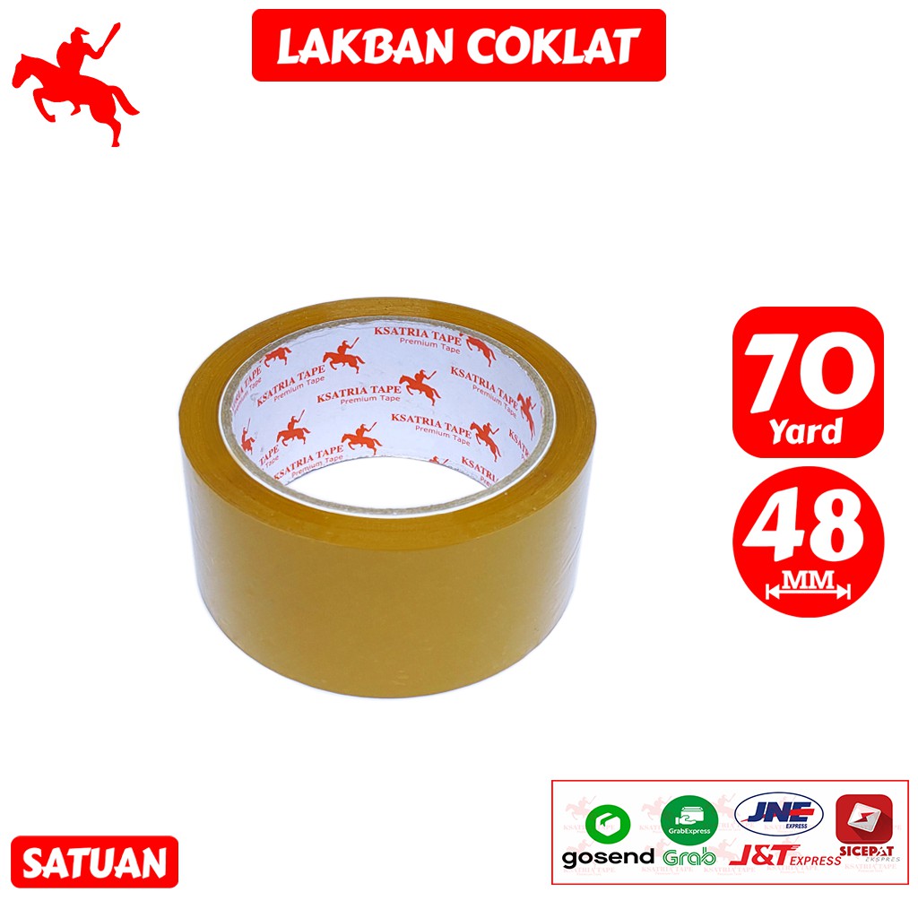 

Lakban OPP Tape / Lakban Coklat KSATRIA Tape 70 Yard