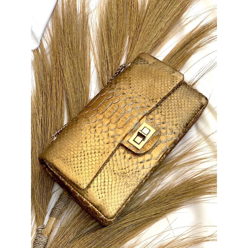 Tas Kulit Asli - Tas Wanita - Canel - Gold