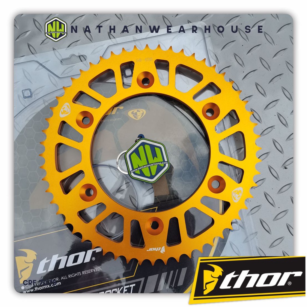 GEAR BELAKANG CRF 150 428 52 - 56 THOR MATERIAL 7075