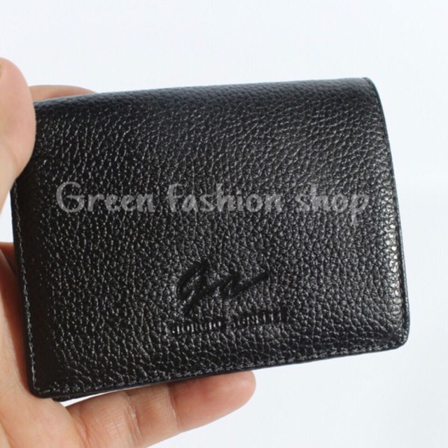 Dompet kartu/ card holder giorgio agnelli black kulit asli