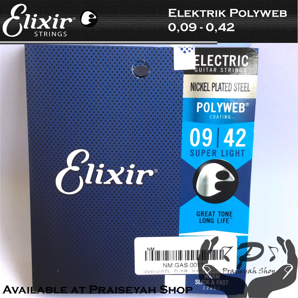 Elixir Senar Gitar Elektrik Polyweb 09 dan 010 Original Guitar String Electric