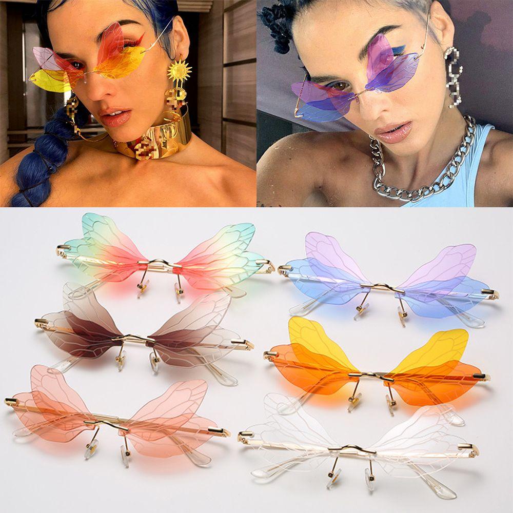 R-flower Women Butterfly Sunglasses Kacamata Matahari Fashion Uv400Kacamata Jalan