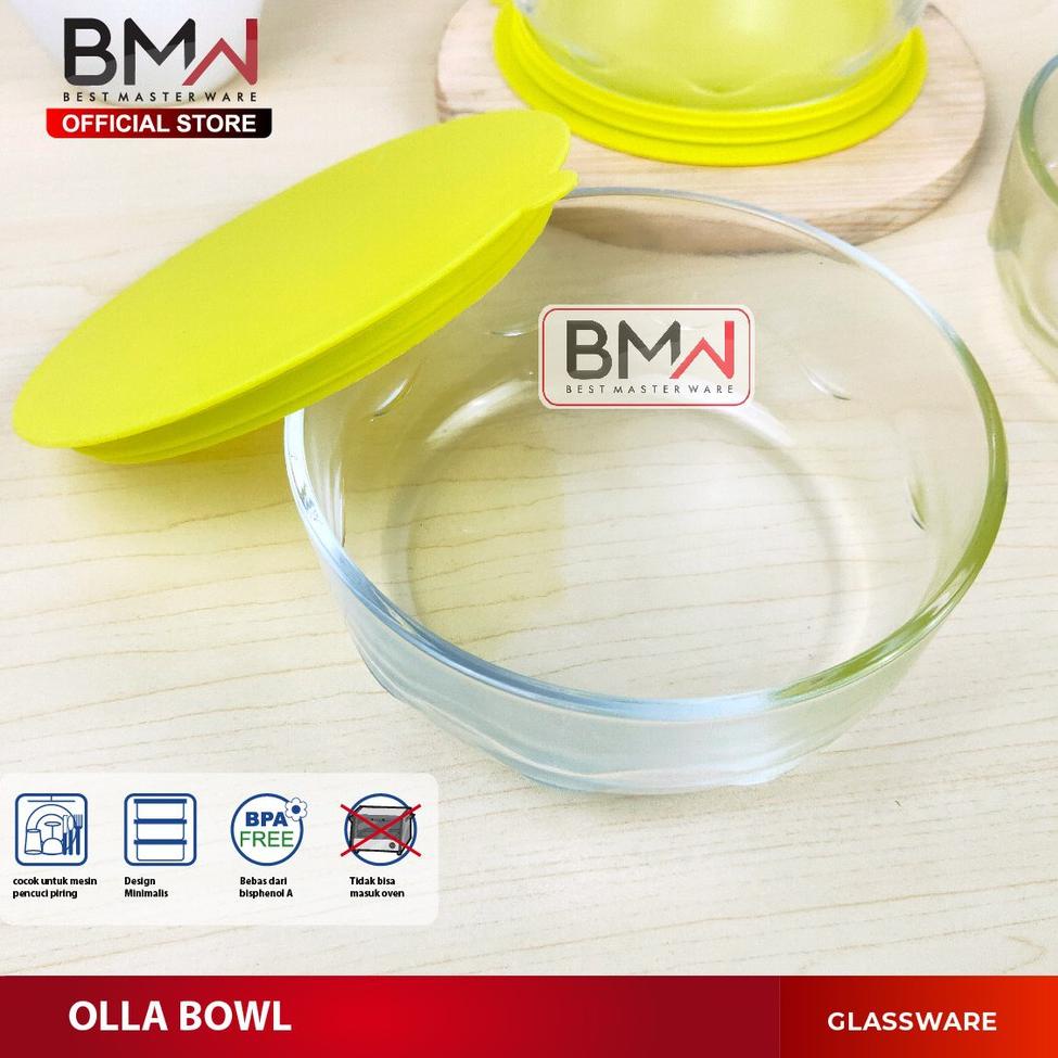 BMW Mangkok Olla Bowl / Wadah Makanan Kaca Tebal 1set