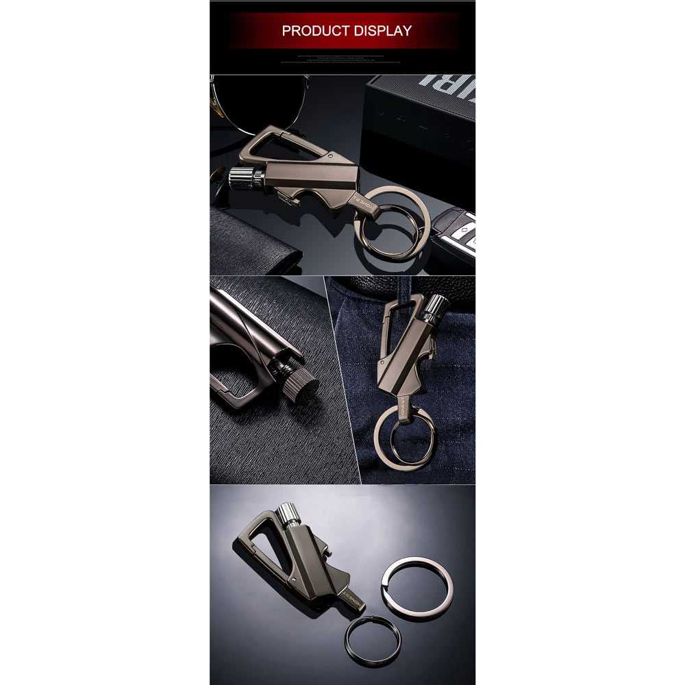 Cuci Gudang HONEST Korek Api Gantungan Kunci Flint Starter Carabiner - BCK2-666