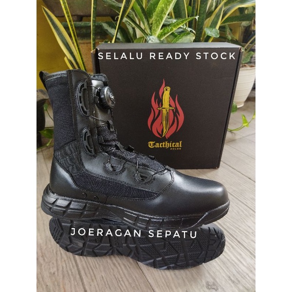 SEPATU PDL TNI POLRI TALI PUTAR TACTICAL EXTRAC POLOS KULIT ASLI SEPATU PDL TACTICAL