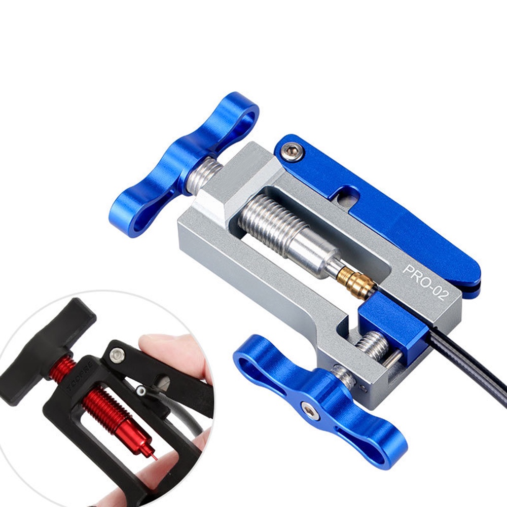 REBUY 2 in 1 Oil Needle Installation Tool Hydraulic Hose Cutter Bicycle Tubing Jacking Tool Cutting Tube Oil Needle Press-in Aluminum Alloy Oil Pipe Cut Off Bicycle Needle Driver Bicycle Hydraulic Hose Tool