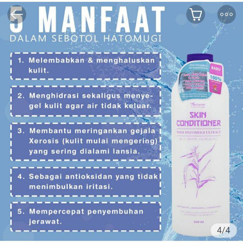 Autumn Skin Conditioner With Hatomugi Extract 500ml Original BPOM