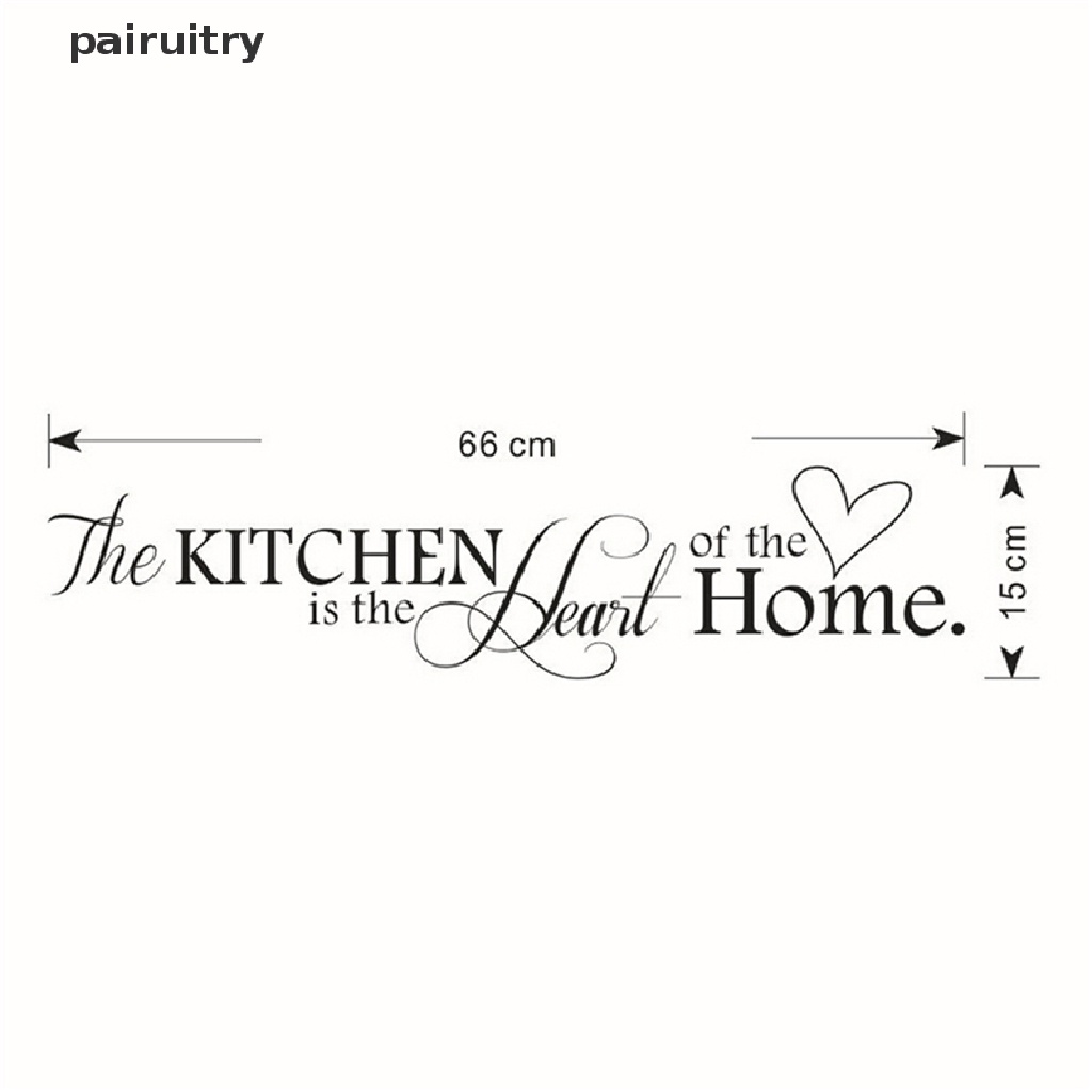 Stiker Dinding Decal Desain Quotes Kitchen Is the Heart of Home Dapat Dicopot